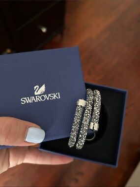 Swarovski Sparkling Silver Crystal Wrap Bracelet